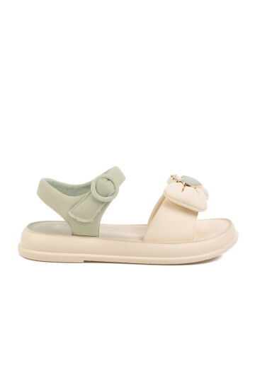 Green Lightweight Flexible Stoned Girls Sandals 25Y600-5 F