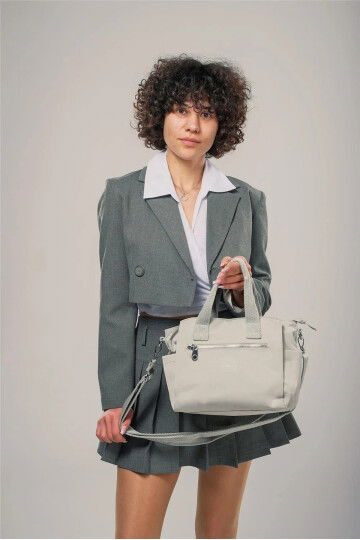 Light Gray Womens Hand and Shoulder Bag 17963