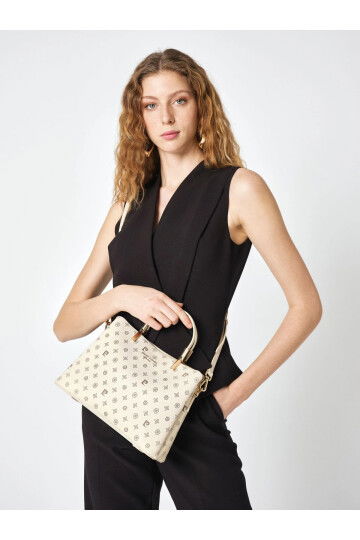 Beige Womens Shoulder Bag 05PC25Y10315-MN