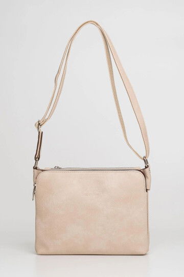 Beige Womens Crossbody Bag IM332-7