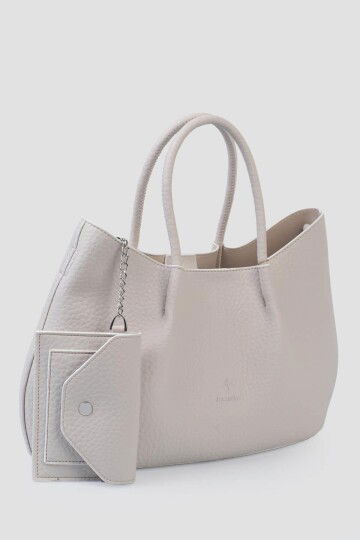 Beige Womens Hand and Shoulder Bag IM576