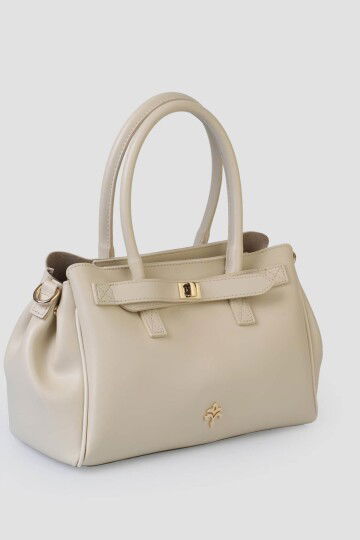 Beige Womens Hand and Shoulder Bag IM596