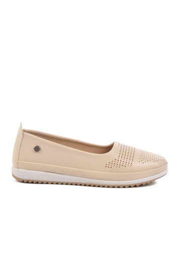 Beige Lightweight Flexible Womens Casual Shoes PC-54566 Z
