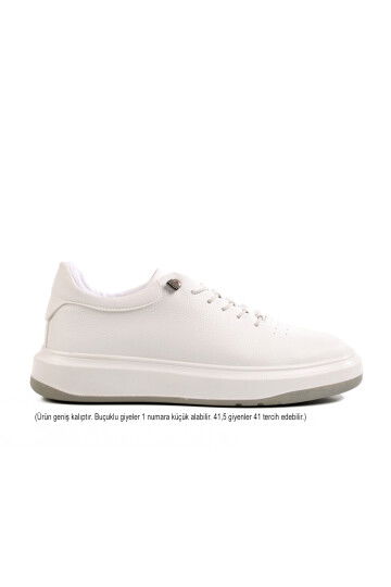 WIDE MOLD White Rubber Laced Mens Casual Shoes 404 M
