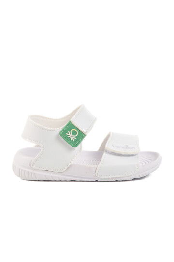 White Velcro Baby Girl Sandals BN-1252 B