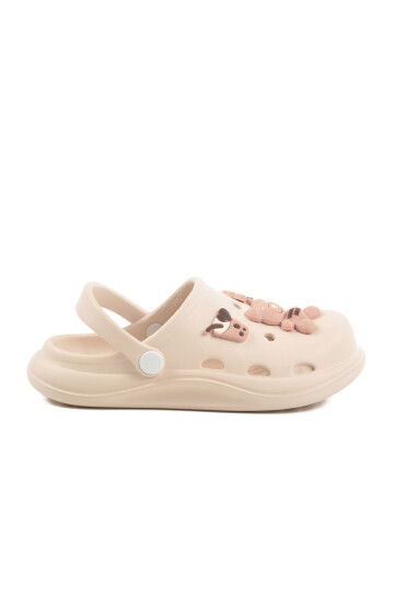 Ecru Eva Lightweight Girls Sabo Slippers 303 F