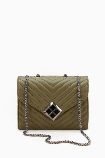 Khaki Womens Shoulder Bag 930076