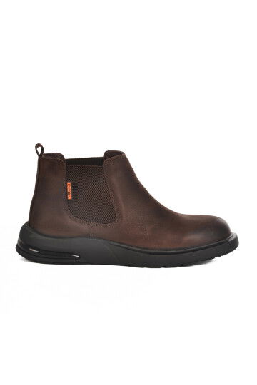 Brown Nubuck Genuine Leather Mens Chelsea Boots 260042 M