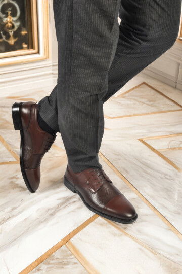 Brown Genuine Leather Mens Classic Shoes 1612200 M