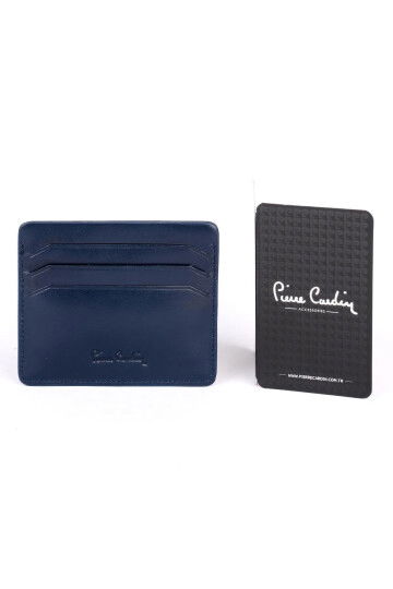 Navy Blue Genuine Leather Mens Card Holder 510