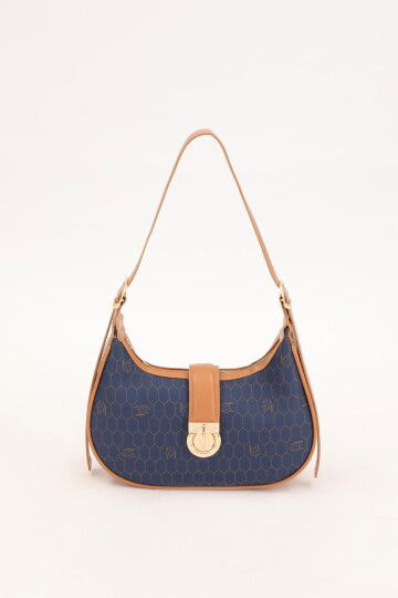 Navy Blue Womens Handbag and Shoulder Bag 930211