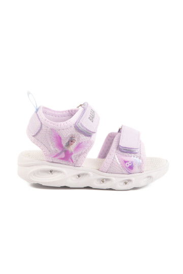 Lilac Velcro Lighted Baby Girl Sandals 018129 B