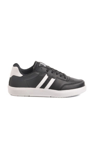 Black White Lace-Up Unisex Skin Sneakers 163 G