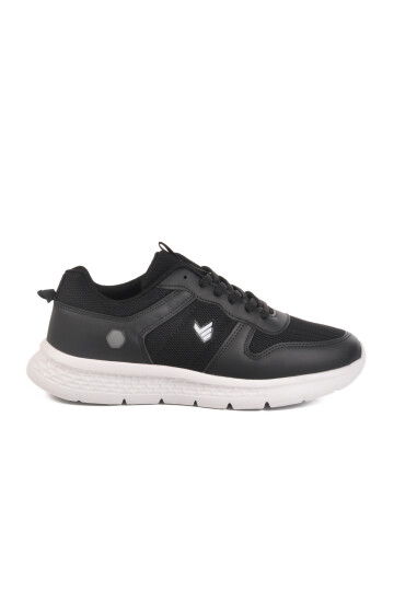 Black and White Mesh Lightweight Memory Foam Mens Sneakers M-25501 M