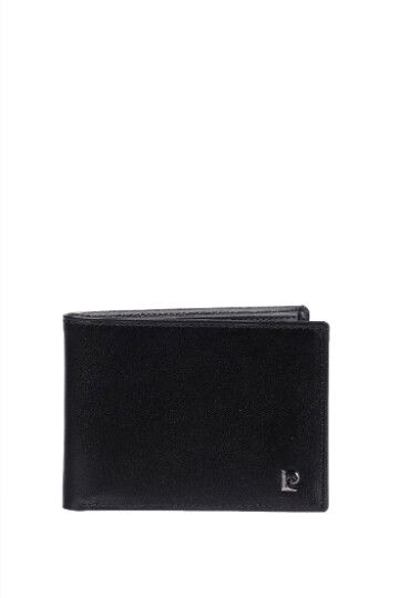 Black Genuine Leather Mens Wallet 075