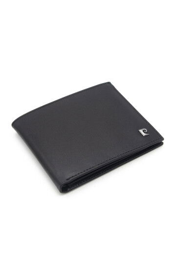 Black Genuine Leather Mens Wallet 2361