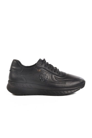 Black Genuine Leather Mens Casual Shoes C1050 M