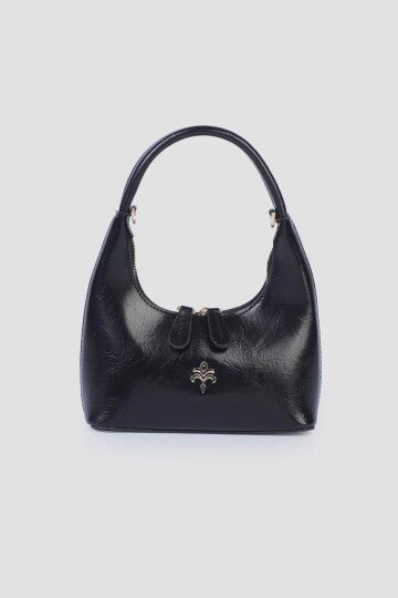 Black Womens Hand and Shoulder Bag IM587