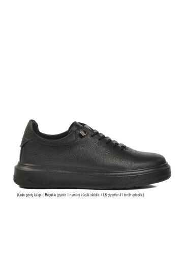 WIDE MOLD Black Rubber Laced Mens Casual Shoes 404 M