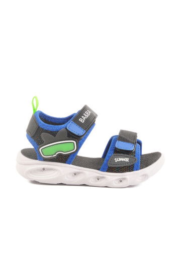 Blue Velcro Lighted Boys Sports Sandals 018127 P