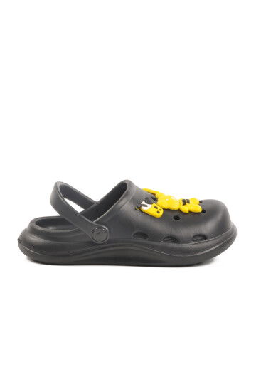 Black Eva Lightweight Girls Sabo Slippers 303 F