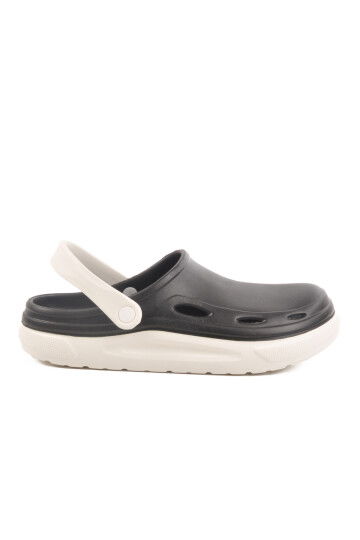 Black Lightweight Eva Mens Sabo Slippers Cat M