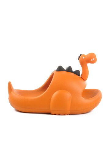 Orange Light Eva Dinosaur Figured Unisex Kids Slippers Cool PF