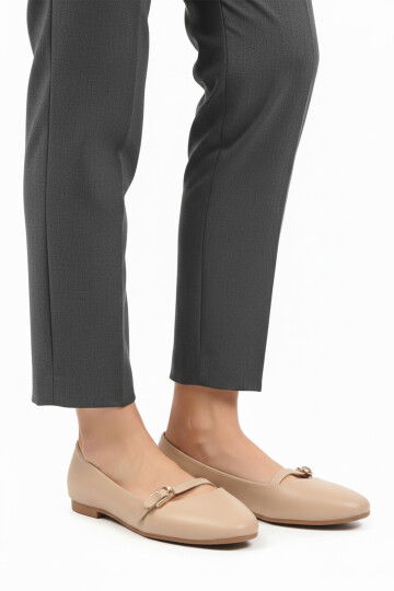 Beige Skin Light Flexible Womens Ballerinas 312456 Z