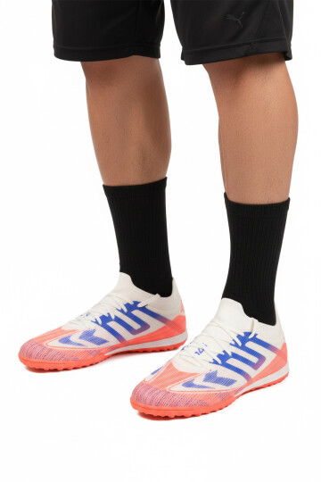 White Laced Mens Artificial Turf Shoes MH-252-149 M