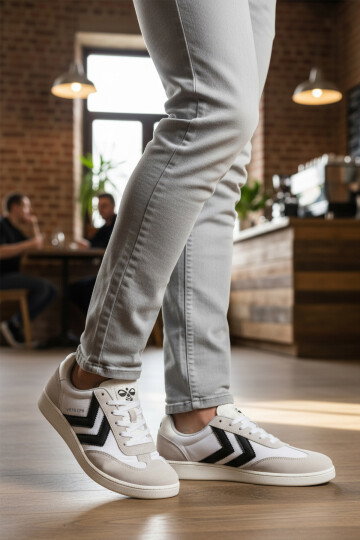 Beyaz Bağcıklı Hafif Rahat Tabanlı Unisex Yürüyüş ve Spor Ayakkabı Sneaker 227912 VM78 CPH RS