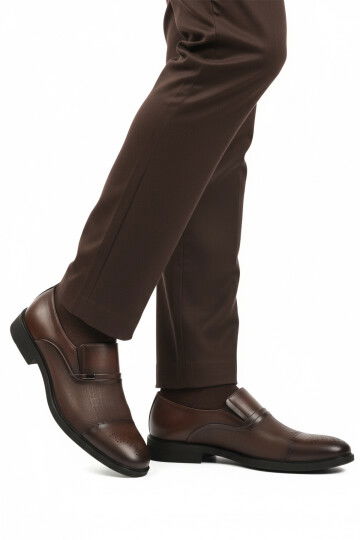 Brown Genuine Leather Non-Slip Sole Mens Classic Shoes 380 M