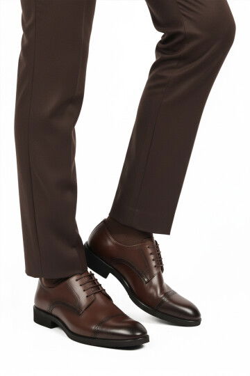 Brown Genuine Leather Non-Slip Sole Mens Classic Shoes 395 M