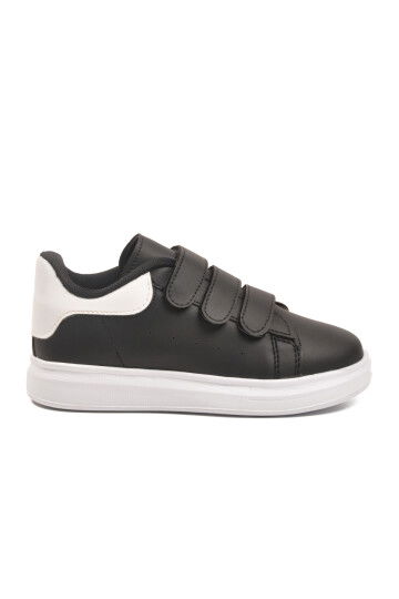 Black and White Velcro Lightweight Boys Sneakers 2480-26K F