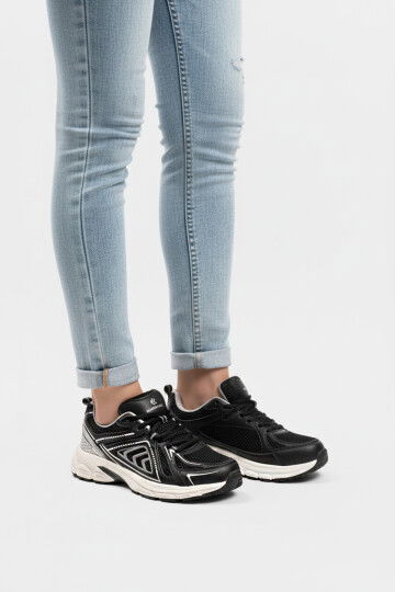 Black Silver Memory Sole Lightweight Flexible Mesh Unisex Sneakers Dipper G