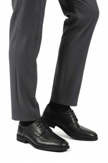 Black Lace-Up Leather Gel Sole Anatomic Mens Casual Shoes 301 M