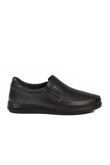 Black Genuine Leather Mens Daily Casual Sensitive 6122 M