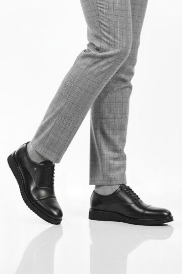 Black Eva Sole Lightweight Genuine Leather Mens Classic Shoes 3250 M