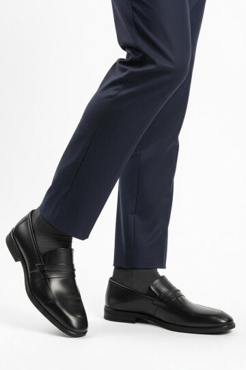 Black Genuine Leather Non-Slip Sole Mens Classic Shoes 854 M