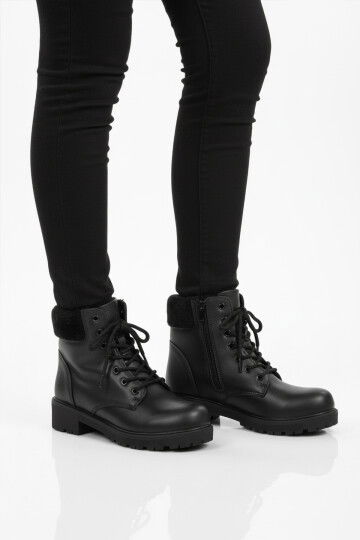 Black Polar Fleece Non-Slip Womens Boots Marc 4030 Z