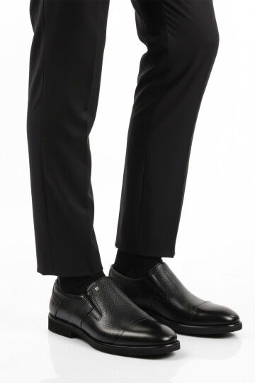 Siyah Floter Hakiki Deri Erkek Klasik Ayakkabı 3257 M