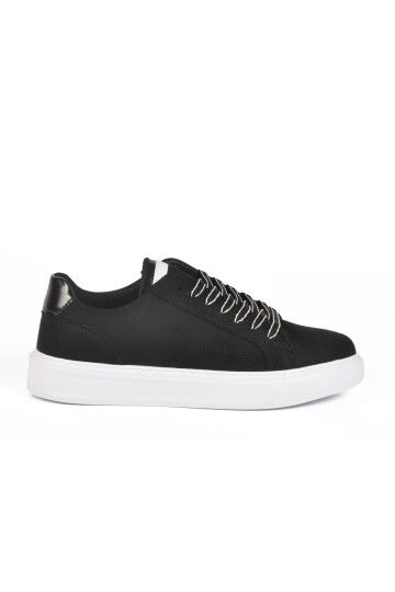 Black Suede Lace-Up Lightweight Mens Sneaker 539 M