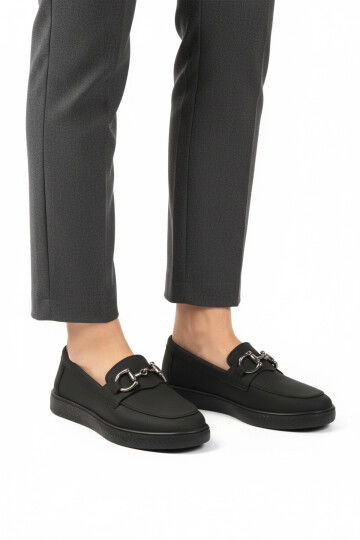 Black Lightweight Flexible Womens Casual Shoes B-02 Z