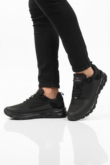 Siyah Bağcıklı Erkek Yürüyüş ve Spor Ayakkabı Rainy M