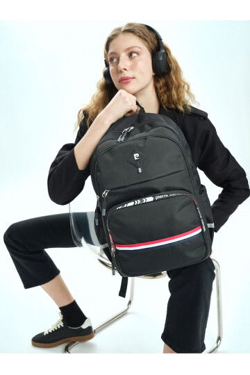 Black Unisex Backpack 07PCT18001-L