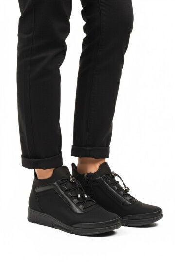 Black Cold-Resistant Non-Slip Sole Womens Boots 293113 Z