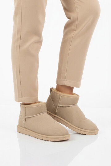 Bej İçi Kürklü Soğuğa Dirençli Kadın Bot U-19 Z