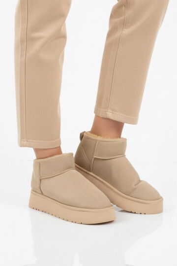 Bej İçi Kürklü Soğuğa Dirençli Kadın Bot U-400 Z