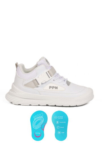 Beyaz Cırtlı Ortopedik Bilek Boy Erkek Çocuk Bot 2036 F