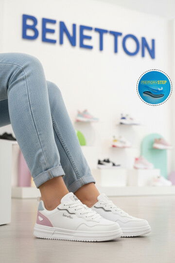 White Memory Foam Womens Sneakers BNI-11201 G