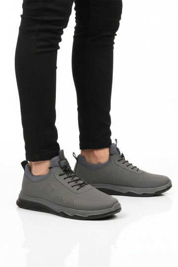 Füme Lastik Bağcıklı Hafif Esnek Erkek Spor Ayakkabı Kaif 2323 M